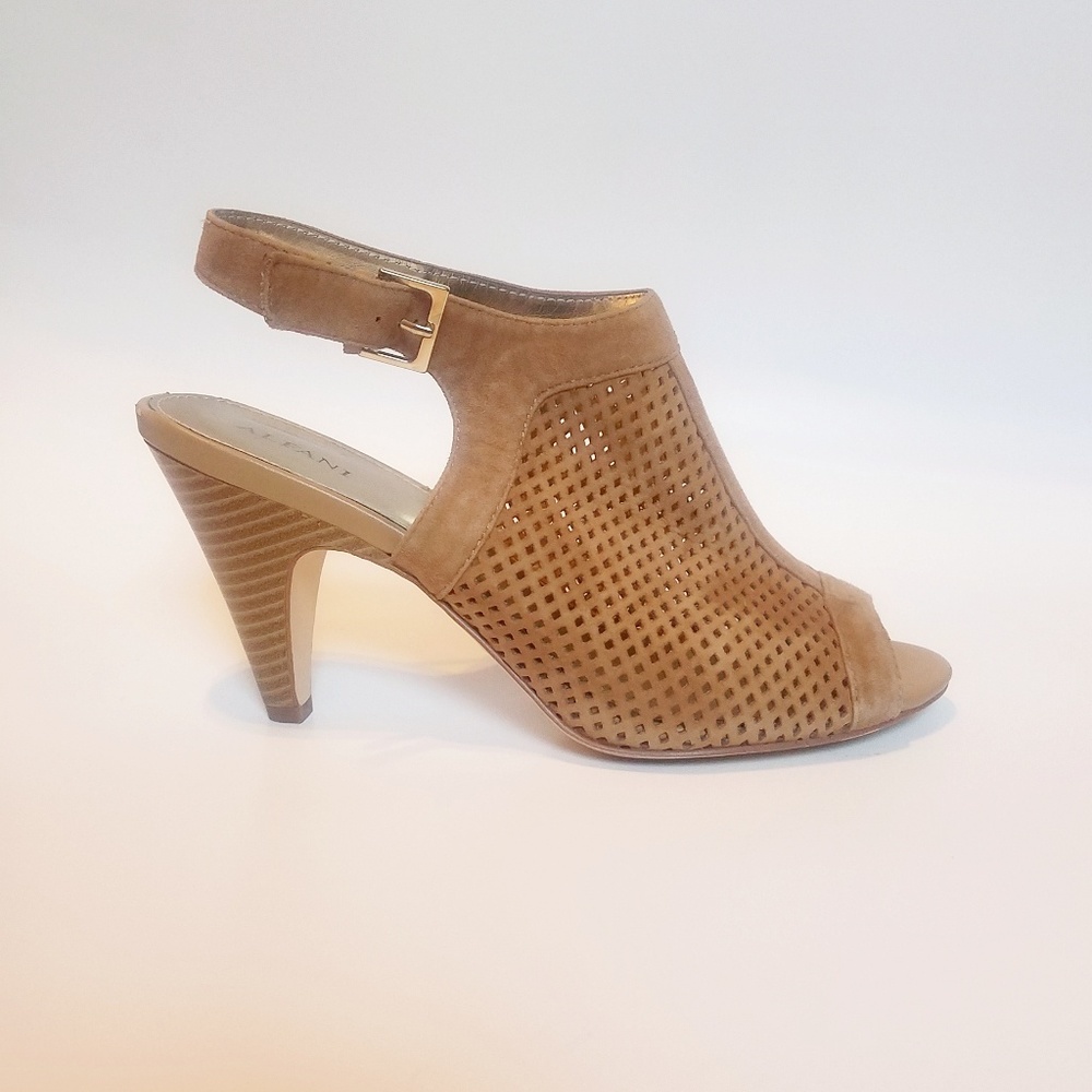 Leather perforated heels